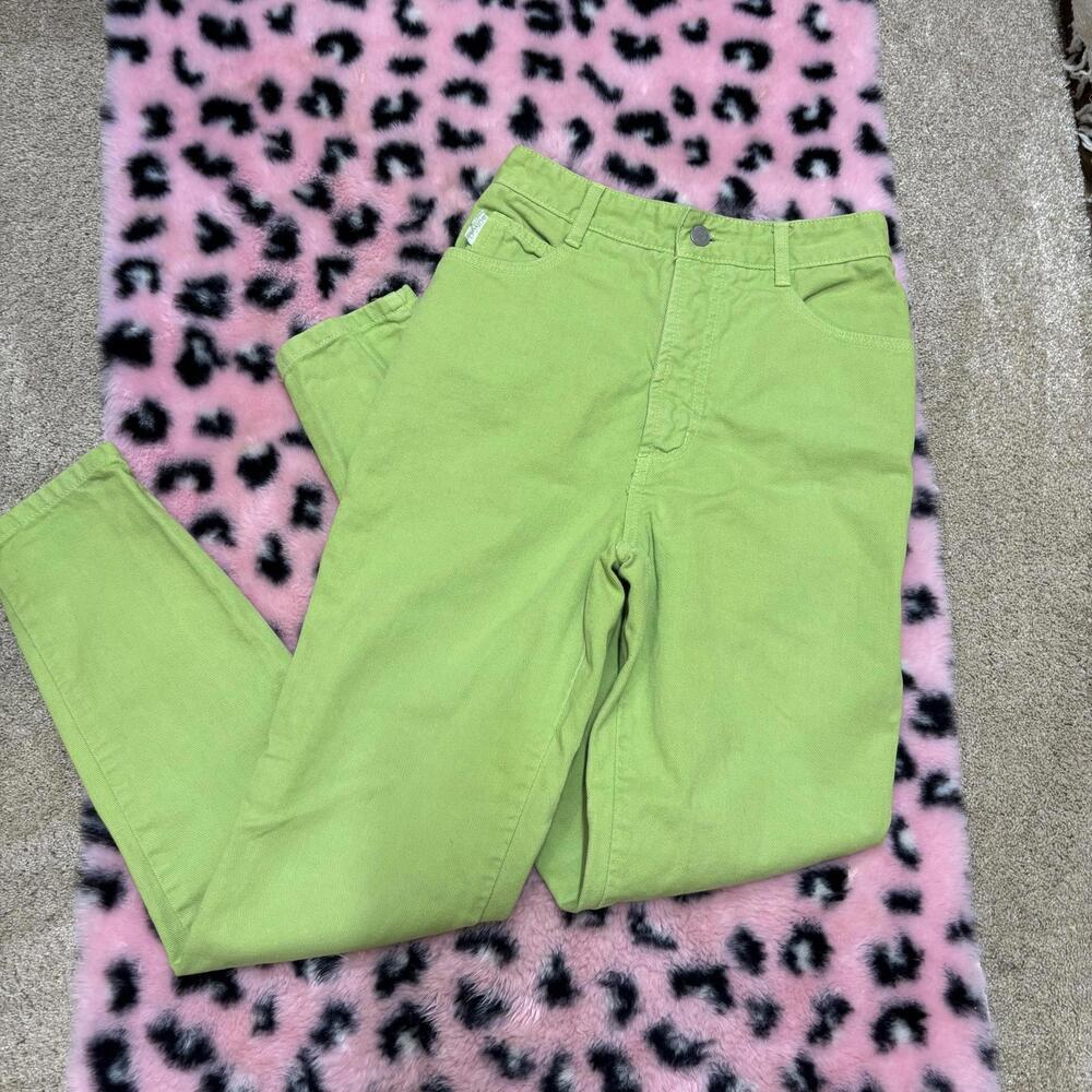 Vtg 90s lime green high waist Bongo jeans sz 5